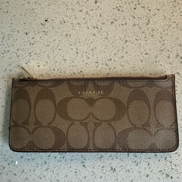 Coach Brown Leather Multifunction Wallet - Picture 10 of 12